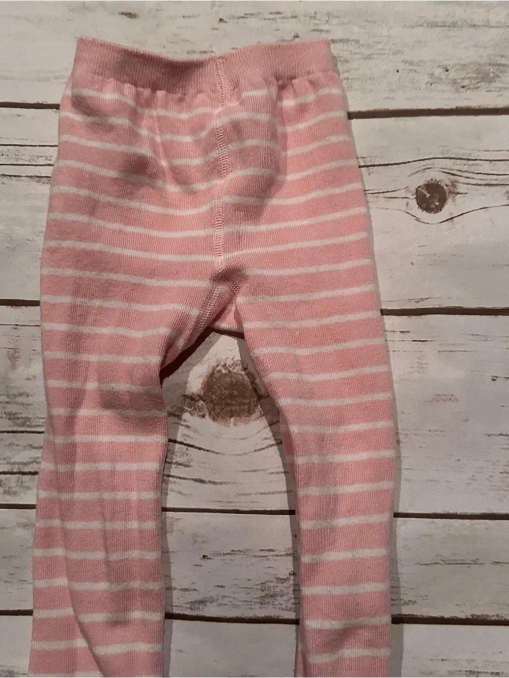 Hanna Andersson pink striped tights 100/110 vguc